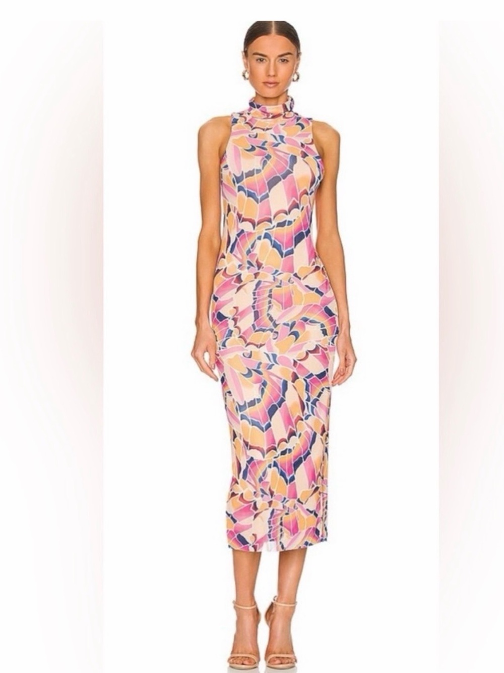 AFRM Poste Midi dress in Summer Butterfly